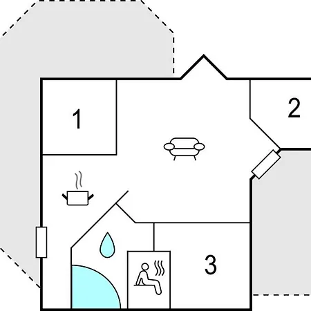 Three-bedroom In Asnas 펜션